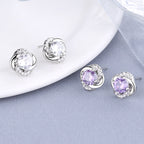 Women's earrings with sparkling cubic zirconia and elegant cable design Hapa Style
