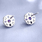 Women's stud earrings with delicate flower design and sparkling crystals Hapa Style