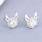 Women's earrings with sparkling crystals and playfully designed wings Hapa Style