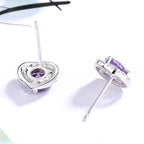 Women's earrings in heart-shaped design with sparkling zirconia Hapa Style