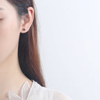 Women's earrings with sparkling heart accents made of high-quality stainless steel Hapa Style