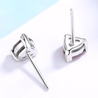 Women's earrings with sparkling heart accents made of high-quality stainless steel Hapa Style