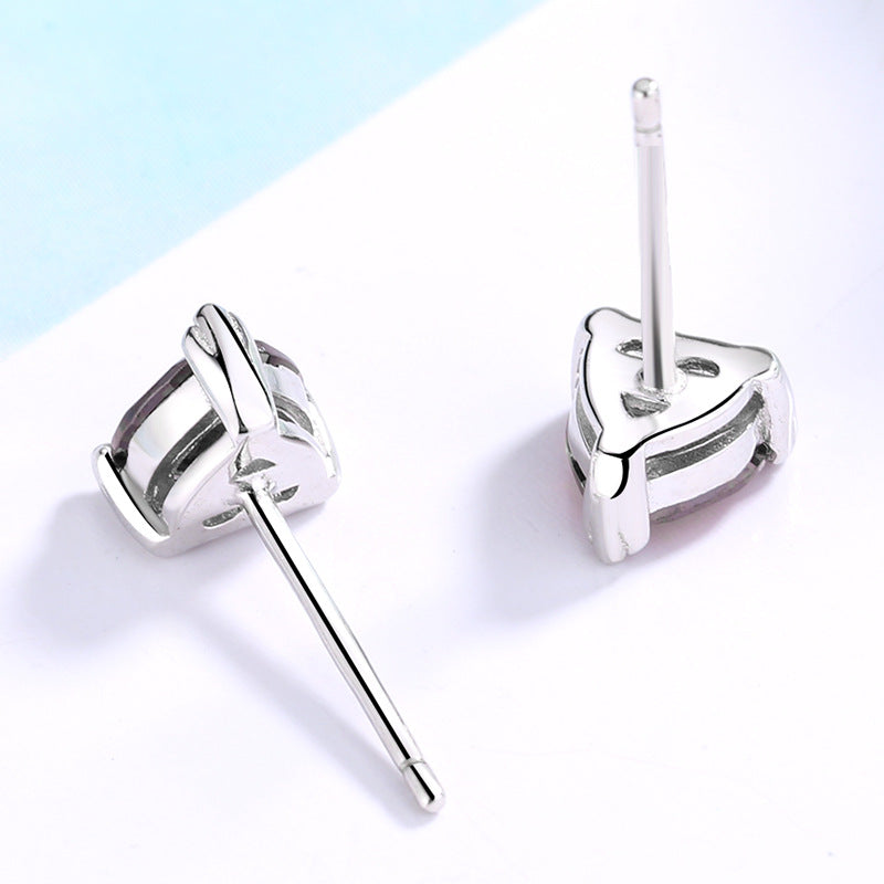 Women's earrings with sparkling heart accents made of high-quality stainless steel Hapa Style