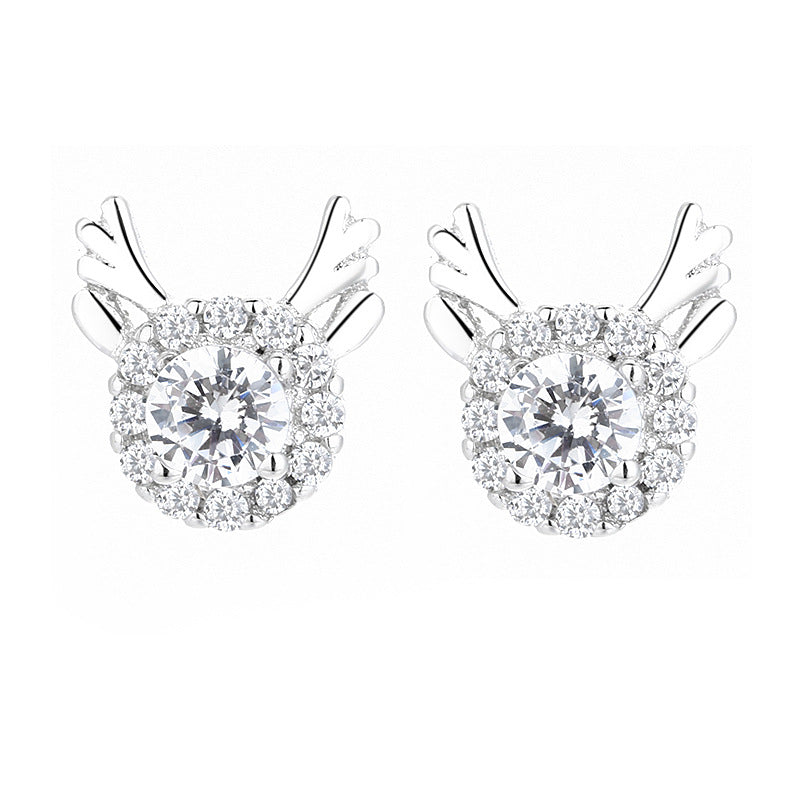 Women's earrings with sparkling crystals and playfully designed wings Hapa Style