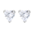 Women's earrings with sparkling heart accents made of high-quality stainless steel Hapa Style