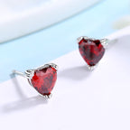 Women's earrings with sparkling heart accents made of high-quality stainless steel Hapa Style