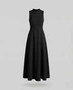 Women's Sleeveless Maxi Dress with Ribbed Top