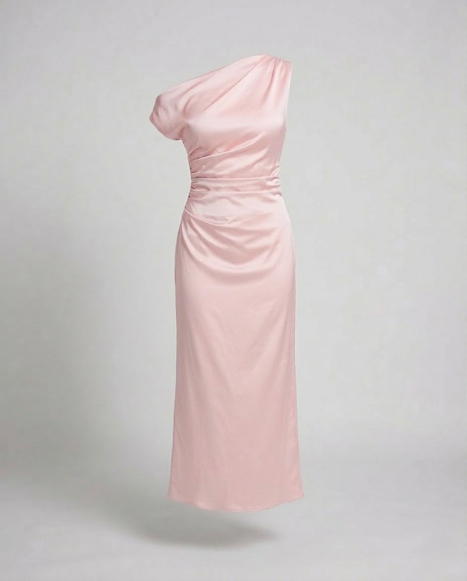 Women's Asymmetrical Evening Dress with One Shoulder