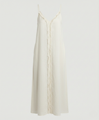 Women’s Maxi Dress with Casual V-Neck and Side Pockets