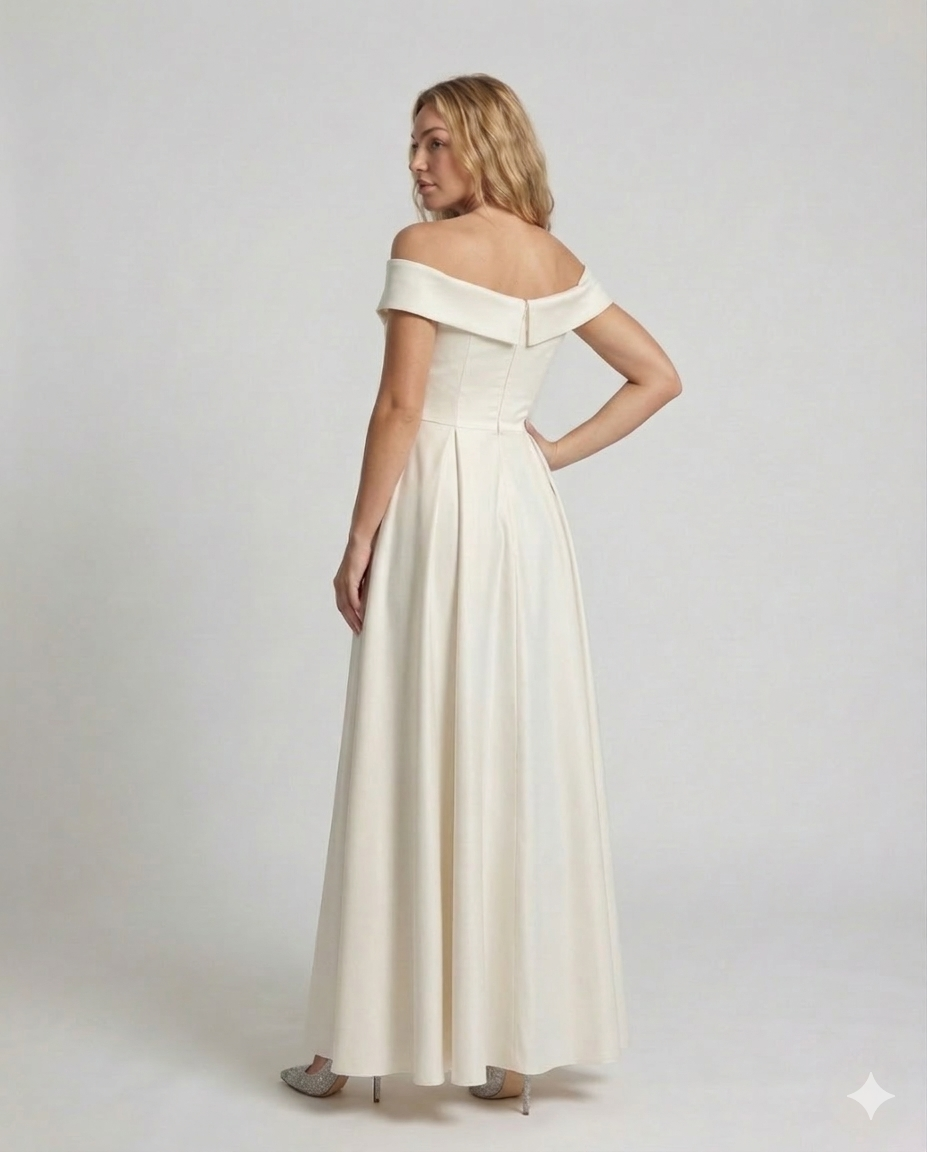 Women's Evening Dress with Cape Sleeves