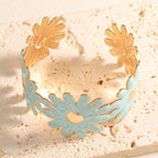 Women's bangle with floral flower pattern Hapa Style