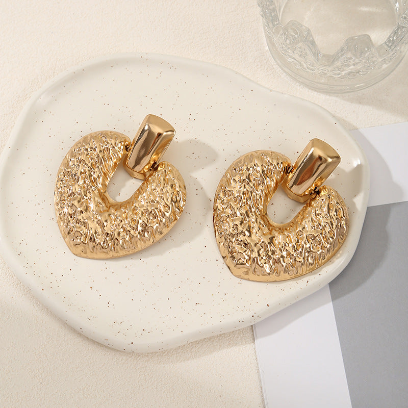 Ladies Hanging Earrings in Modern Rectangular Design Hapa Style
