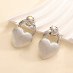 Ladies earrings in elegant heart design Hapa Style