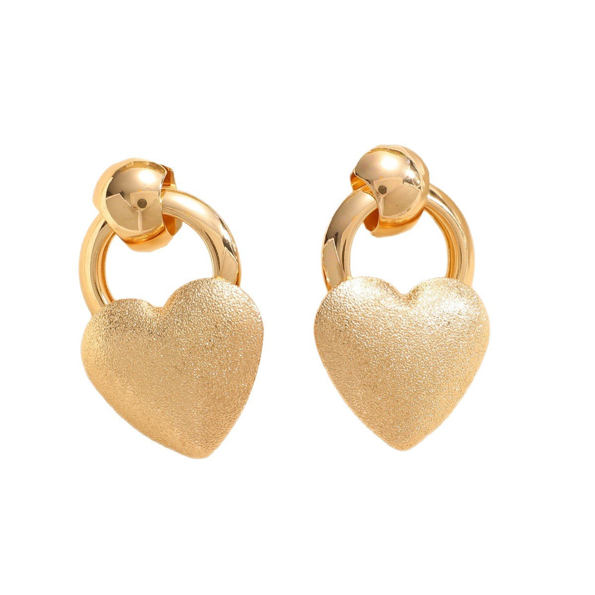 Ladies earrings in elegant heart design Hapa Style