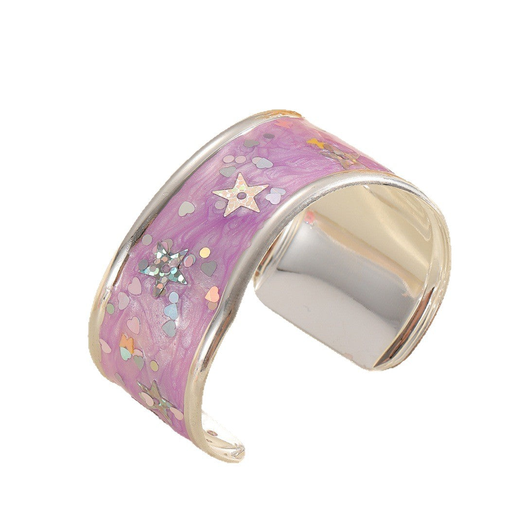 Women's bangle with sparkling star motif Hapa Style