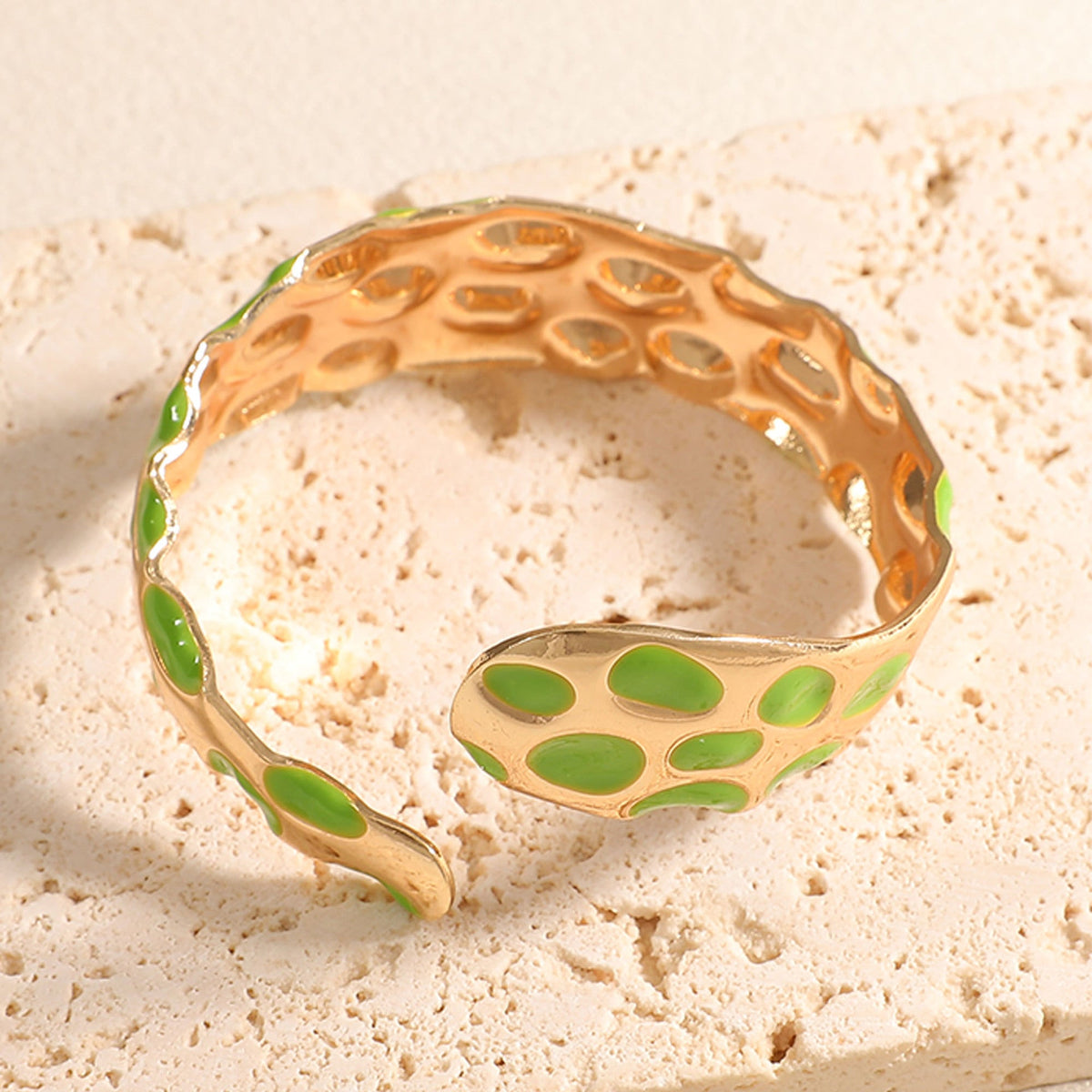 Ladies Open Bangle in Elegant Snake Design Hapa Style