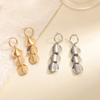 Women Hanging Earrings with Elegant Shell Design Hapa Style