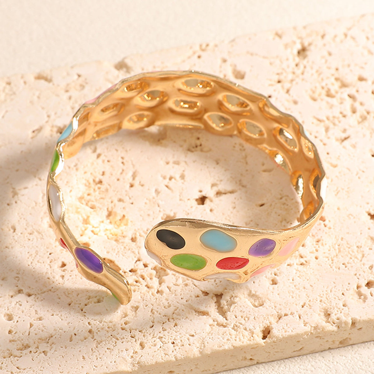 Ladies Open Bangle in Elegant Snake Design Hapa Style