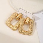 Ladies Hanging Earrings in Modern Rectangular Design Hapa Style