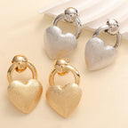 Ladies earrings in elegant heart design Hapa Style