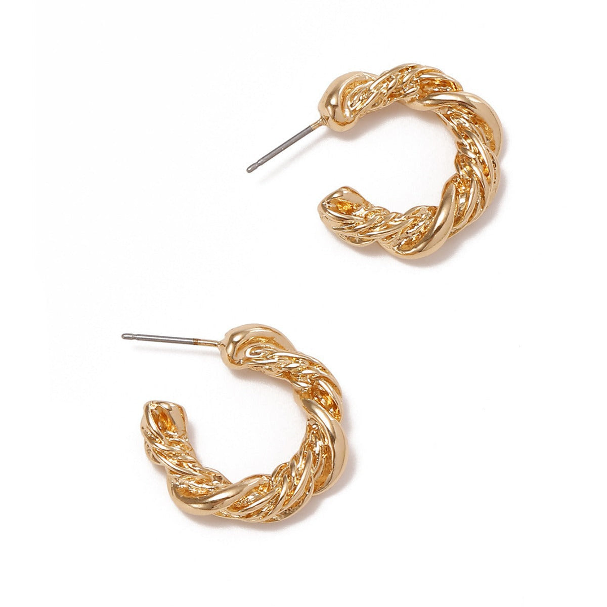 Women High-Quality Earrings with Braided Design Hapa Style