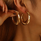 Women's Hanging Earrings in Modern Crescent Design Hapa Style