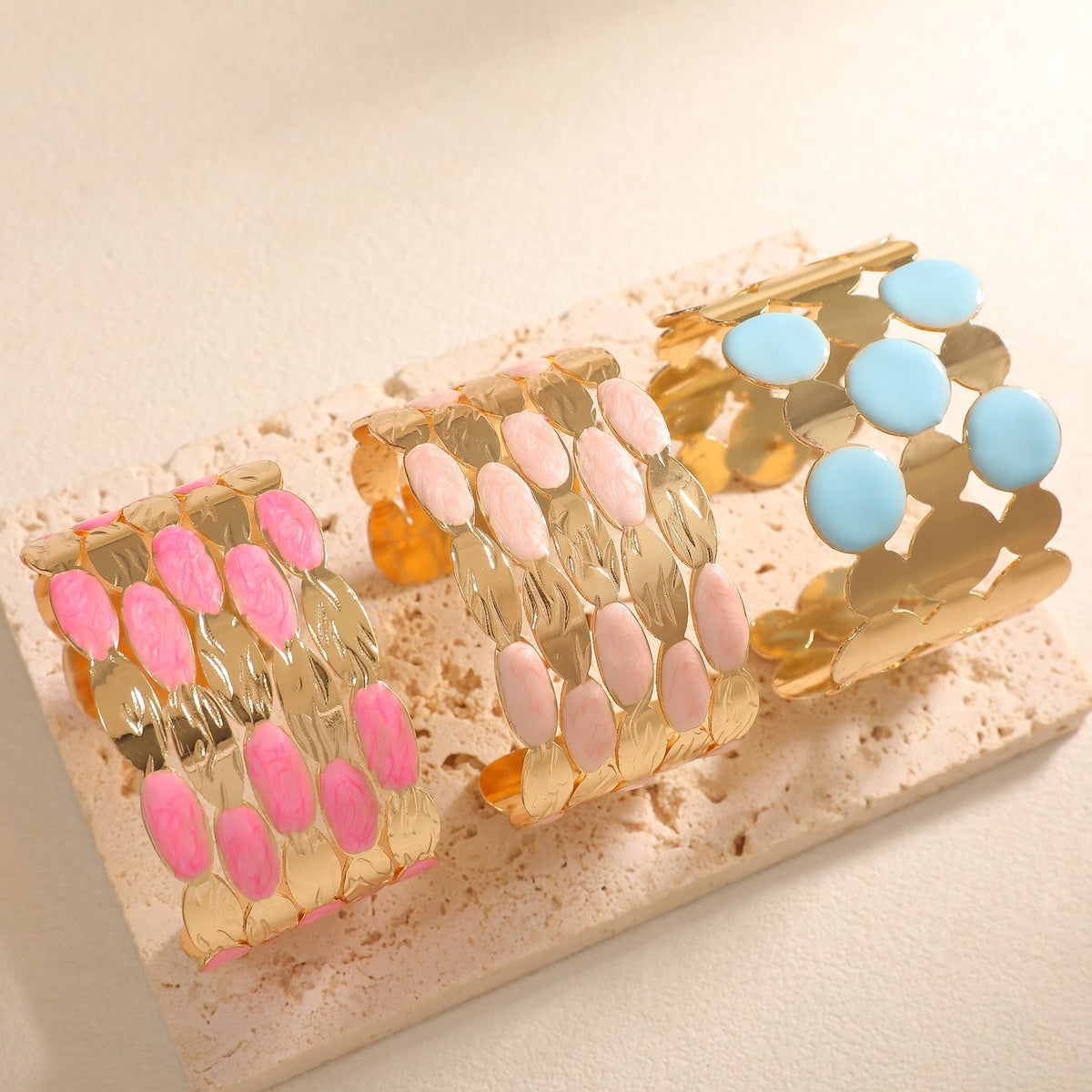 Ladies bracelet with intricate floral design Hapa Style