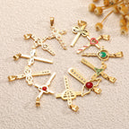 Ladies cross pendant with heart-shaped design and sparkling accents Hapa Style