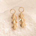 Women Hanging Earrings with Elegant Shell Design Hapa Style