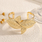 Women’s bracelet with elaborate leaf design Hapa Style