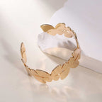 Women's Open Bangle with Elegant Wave Design Hapa Style
