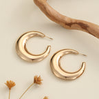 Women's Hanging Earrings in Modern Crescent Design Hapa Style