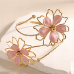 Ladies bracelet with artistic flower design Hapa Style
