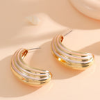 Women Hanging Earrings with Luxurious Gold and Pink Finish Hapa Style