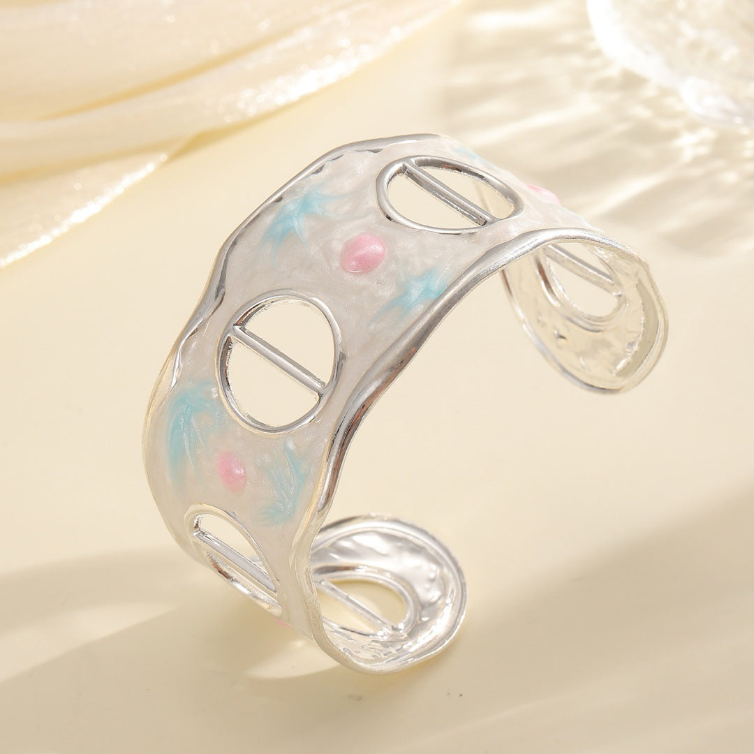 Women Open Bangle with Modern, Transparent Design Hapa Style