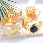 Ladies Open Bangle with Artistic, Curved Design Hapa Style