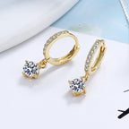 Ladies earrings with sparkling crystals and high-quality gold plating Hapa Style