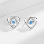 Women's earrings in elegant heart design with sparkling zirconia Hapa Style