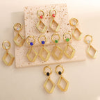 Women's Design Earrings with Geometric Wire Motif Hapa Style