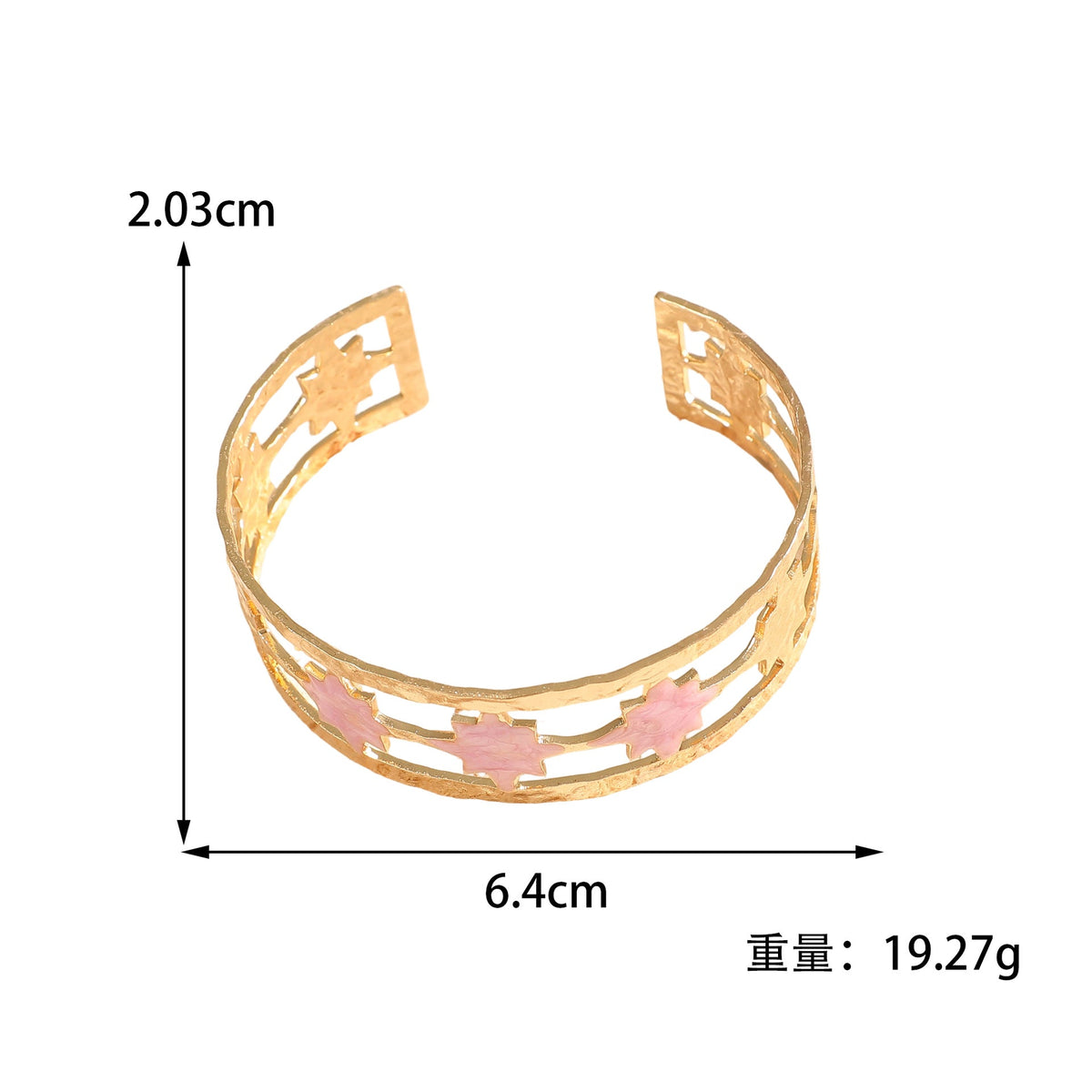 Women's Open Bangle with Elegant Leaf Design Hapa Style