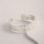 Ladies Open Bangle with Elegant Structure Design Hapa Style