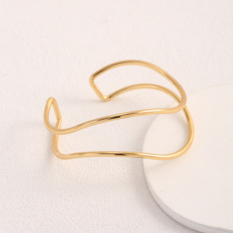 Women Open Bangle in Minimalist Design Hapa Style