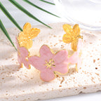 Ladies' bangle with floral motifs Hapa Style