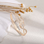 Women's bangle with elegant infinity pattern and sparkling zirconia Hapa Style