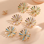 Women’s Flower Earrings in Modern 3D Design Hapa Style