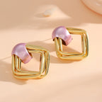 Women modern earrings with asymmetrical design Hapa Style