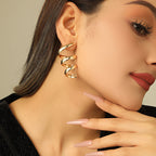 Women's Hanging Earrings with Elegant, Curved Design Hapa Style