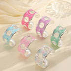 Women Open Bangle with Modern, Transparent Design Hapa Style