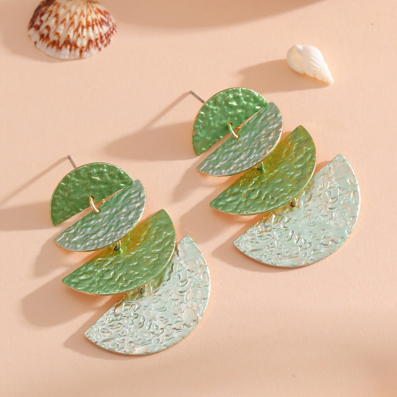 Women's Hanging Earrings in Elegant, Layered Design Hapa Style