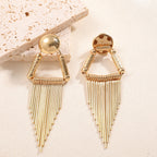 Ladies Hanging Earrings in Artistic Flower Design Hapa Style